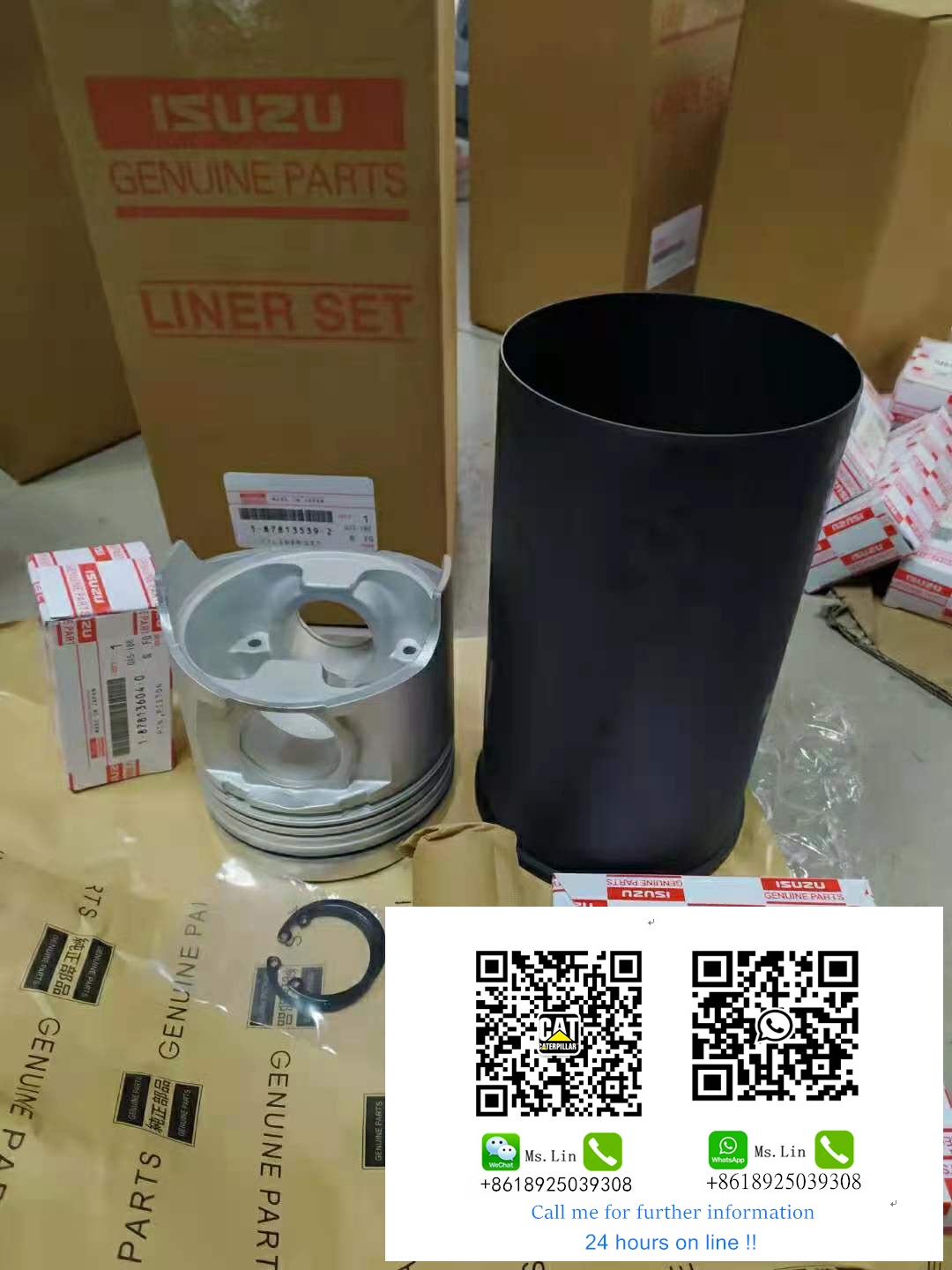 Liner Kit C7 Piston Ring 6HE1 Piston Set 6HE1 Sleves Piston C9 Cylinder Liner