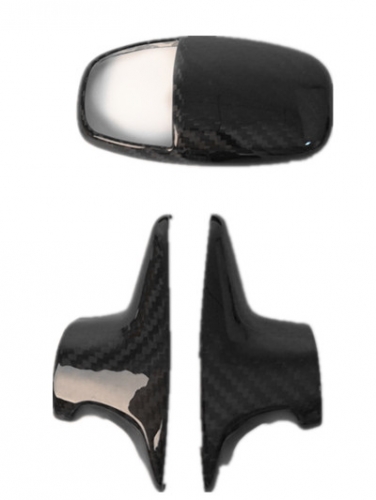 (2pcs) Carbon Fiber Gear Shift Knob Cover Handle Sticker Interior Trim-Lower pieces 2015-2019