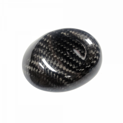 SAPart Automotive Interior Trim Carbon Fiber Shift Knob Top Chrome Delete Cover