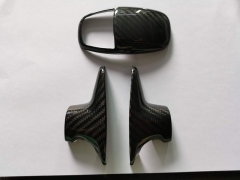 (2τεμ.) Carbon Fiber Gear Shift Knob Cover Handle Sticker Interior Trim-Lower κομμάτια 2015-2019