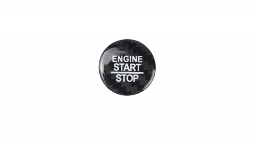 SAPart Automotive Interior Trim Carbon Fiber Engine Start Stop Button Cover