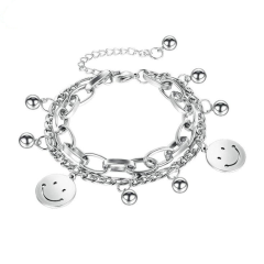 Women's Stainless Steel Anklet High Quality Face Bracelet New Design Wholesale