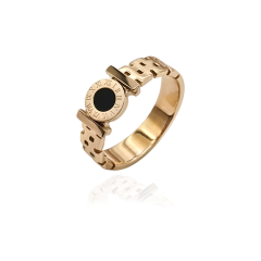 Rome Number Rings, Rose Gold Plated 316 Jewelry, Stainless Steel Rings