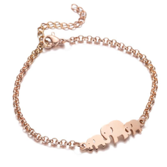 Elephant Bracelet, Women's Exquisite Ornament, Small Elephant Accessory Bracelet Stainless Steel