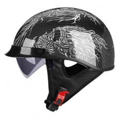 HALF FACE HELMET WITH INNER VISOR SH6075