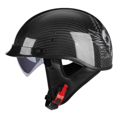 HALF FACE HELMET WITH INNER VISOR SH6075