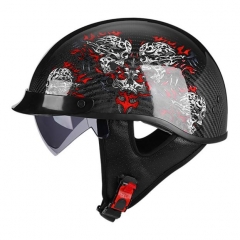 HALF FACE HELMET WITH INNER VISOR SH6075