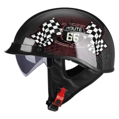 HALF FACE HELMET WITH INNER VISOR SH6075