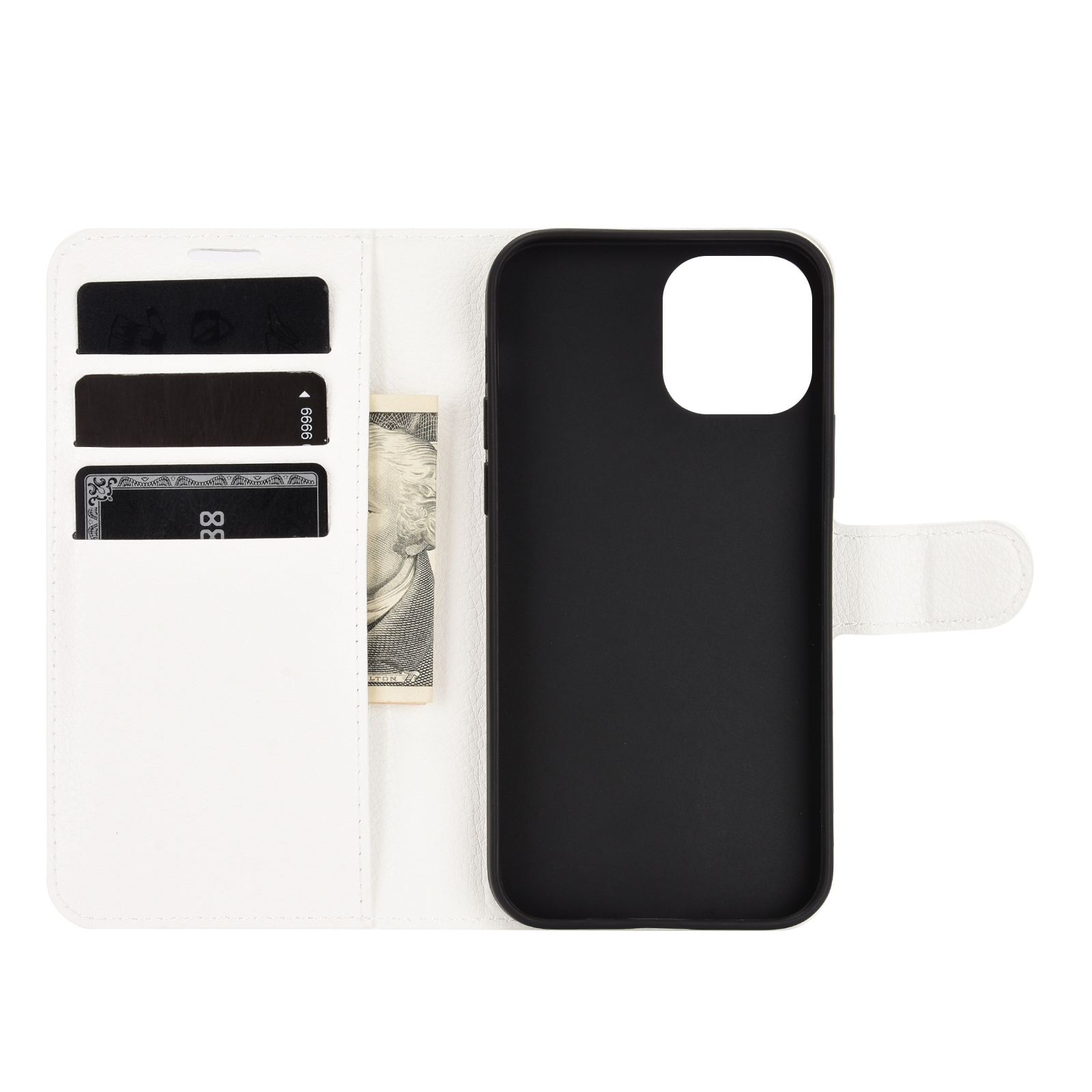 Lychee Grain Wallet Leather Phone Case for Huawei P10 Plus - Black