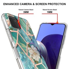 IMD IML Marble Flower Pattern Anti-Drop TPU Phone Case for Samsung Galaxy S20FE- Crown