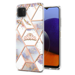 IMD IML Marble Flower Pattern Anti-Drop TPU Phone Case for Samsung Galaxy S20FE- Crown