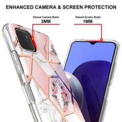 IMD IML Marble Flower Pattern Anti-Drop TPU Phone Case for Samsung Galaxy S20FE- Crown