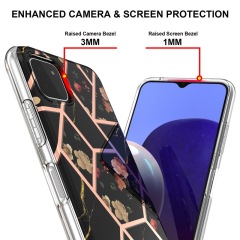 IMD IML Marble Flower Pattern Anti-Drop TPU Phone Case for Samsung Galaxy S20FE- Crown