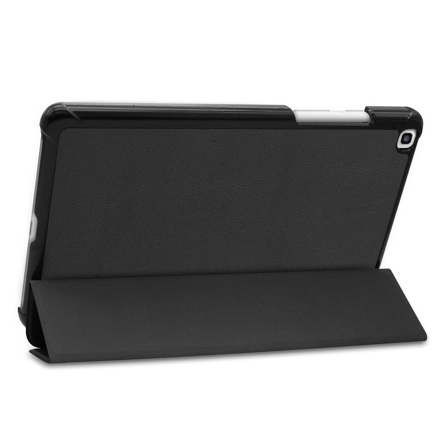 Tri-fold Stand PU Leather Flip Case for Samsung Galaxy Tab A7 Lite 8.7 inch 2021 SM-T220/T225- Black