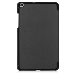 Tri-fold Stand PU Leather Flip Case for Samsung Galaxy Tab A7 Lite 8.7 inch 2021 SM-T220/T225- Black