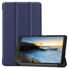 Tri-fold Stand PU Leather Flip Case for Samsung Galaxy Tab A7 Lite 8.7 inch 2021 SM-T220/T225- Black