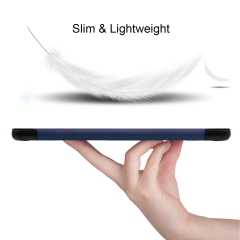Tri-fold Stand PU Leather Flip Case for Samsung Galaxy Tab A7 Lite 8.7 inch 2021 SM-T220/T225- Black