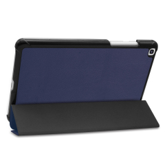 Tri-fold Stand PU Leather Flip Case for Samsung Galaxy Tab A7 Lite 8.7 inch 2021 SM-T220/T225- Black