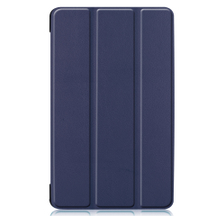 Tri-fold Stand PU Leather Flip Case for Samsung Galaxy Tab A7 Lite 8.7 inch 2021 SM-T220/T225- Black