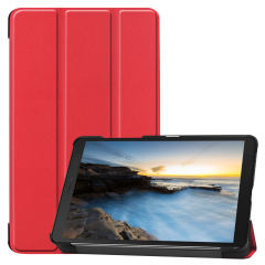 Tri-fold Stand PU Leather Flip Case for Samsung Galaxy Tab A7 Lite 8.7 inch 2021 SM-T220/T225- Black