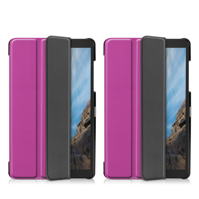 Tri-fold Stand PU Leather Flip Case for Samsung Galaxy Tab A7 Lite 8.7 inch 2021 SM-T220/T225- Black