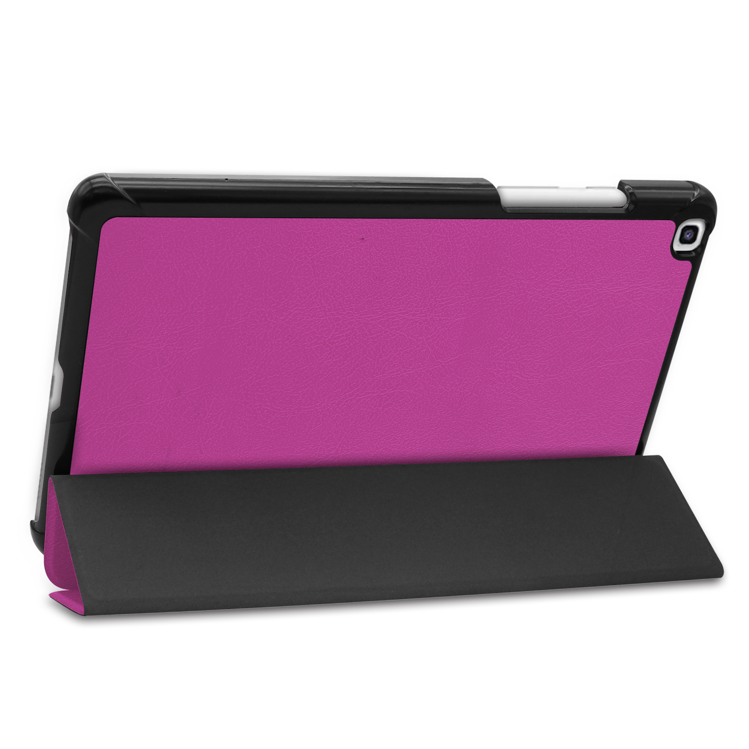Tri-fold Stand PU Leather Flip Case for Samsung Galaxy Tab A7 Lite 8.7 inch 2021 SM-T220/T225- Black
