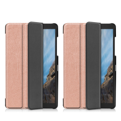 Tri-fold Stand PU Leather Flip Case for Samsung Galaxy Tab A7 Lite 8.7 inch 2021 SM-T220/T225- Black