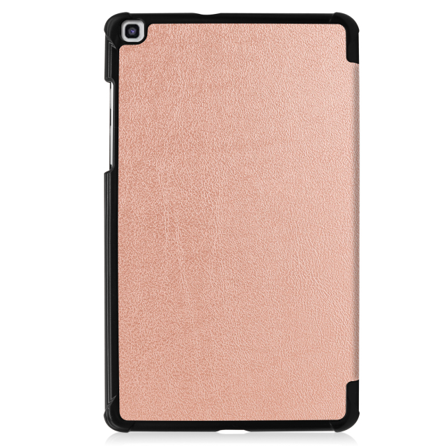 Tri-fold Stand PU Leather Flip Case for Samsung Galaxy Tab A7 Lite 8.7 inch 2021 SM-T220/T225- Black