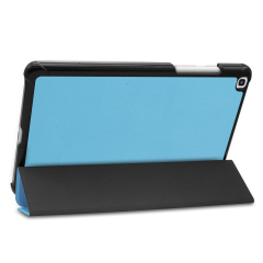 Tri-fold Stand PU Leather Flip Case for Samsung Galaxy Tab A7 Lite 8.7 inch 2021 SM-T220/T225- Black