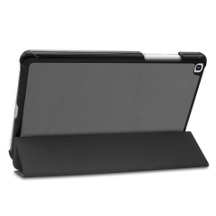 Tri-fold Stand PU Leather Flip Case for Samsung Galaxy Tab A7 Lite 8.7 inch 2021 SM-T220/T225- Black