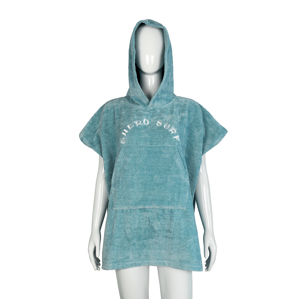 Serviette de poncho de bain en coton Surf