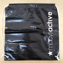 Biodegradable drawstring laundry poly bag with printing