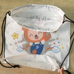 Biodegradable drawstring laundry poly bag with printing