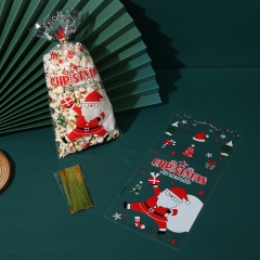 Merry Christmas Gift Plastic Bags Xmas Cookie New Year Candy Bag
