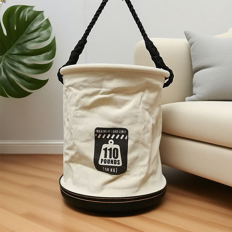 Canvas bucket bag