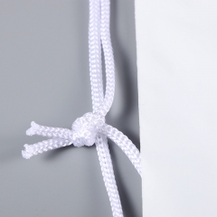 LDPE white plastic bag with drawstring shoulder bag