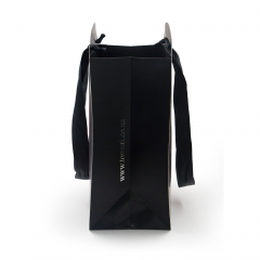 Customized gift paper shopping bag with ribbon