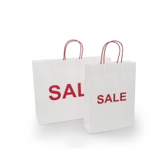 White Kraft shopping bag