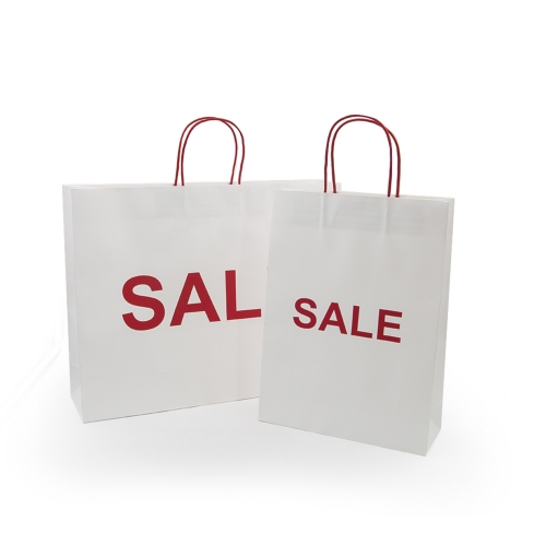 White Kraft shopping bag