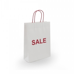 White Kraft shopping bag