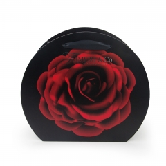 Customized gift paper shopping bag with ribbon