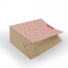Kraft gift bag with ribbon