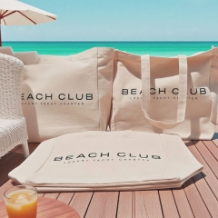 Cotton Canvas Bags Recyclable Shopping Cotton Tote Bags With Custom Logo