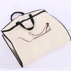 Non-Woven Suit Cover Dust-Proof Hanger with Travel Pockets Custom Printed Dress Garment Bags