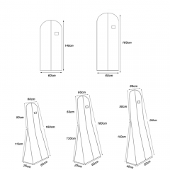 White non-woven dust-proof garment bag