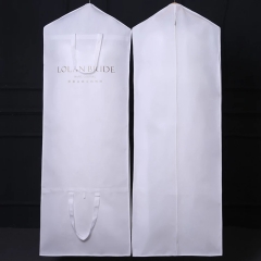 White non-woven dust-proof garment bag