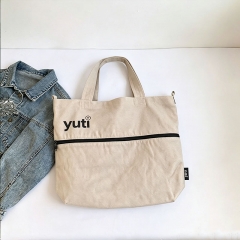 Thick cotton canvas shopping bag