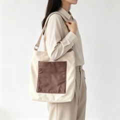 Cotton canvas shoulder bag