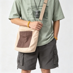 Cotton canvas shoulder bag