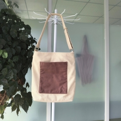 Cotton canvas shoulder bag